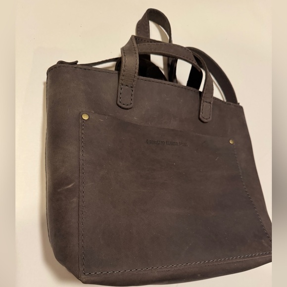 NEW Portland Leather Goods Mini Crossbody Zip Top in Color Possibly Groupie Grey - Picture 12 of 12